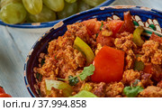 Hyderabadi Keema Shimla Mirch. Стоковое фото, фотограф Александр Fanfo / Фотобанк Лори