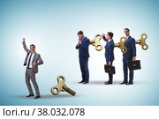 Concept of businessman escaping from office routine. Стоковое фото, фотограф Elnur / Фотобанк Лори