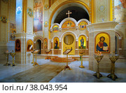 Интерьер Храма святых Кирилла и Мефодия (2022 год). Редакционное фото, фотограф Ольга Дмитренко / Фотобанк Лори