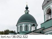 Купол храма Троицы Живоночальной. Деревня Сопины, Новгородская область (2021 год). Стоковое фото, фотограф Александр Щепин / Фотобанк Лори