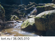 Водопады Каверзинские в Тамбовской щели. Краснодарский край, село Хребтовое, лето 2022. Стоковое фото, фотограф Михаил Таратонов / Фотобанк Лори