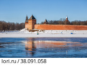 Kremlin in Veliky Novgorod (2022 год). Стоковое фото, фотограф Юлия Бабкина / Фотобанк Лори