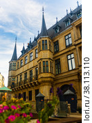 Facade of Grand Ducal Palace of Luxembourg. Стоковое фото, фотограф Яков Филимонов / Фотобанк Лори