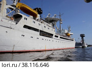 Exhibit of the Museum of the World Ocean in Kaliningrad research vessel 2021 July 22. Редакционное фото, фотограф Сергей Бадалов / Фотобанк Лори