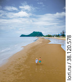 Khao Kalok Beach Pranburi Thailand, clean beach with soft sand south of Hua Hin Thailand. Стоковое фото, фотограф Fokke Baarssen / Фотобанк Лори