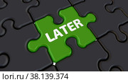 Now and later. The words on the puzzles. Стоковая анимация, аниматор WalDeMarus / Фотобанк Лори