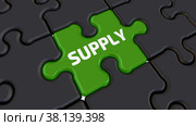 Demand and supply. The words on the puzzles. Стоковая анимация, аниматор WalDeMarus / Фотобанк Лори