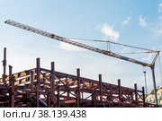 Город Сочи. Строительство новой гостиницы (2022 год). Редакционное фото, фотограф Игорь Низов / Фотобанк Лори