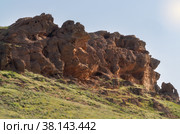 Singing rocks of the Bolshoe Bogdo mountain Astrakhan region, Bogdinsky-Baskunchaksky Reserve. Стоковое фото, фотограф Игорь Кляхин / Фотобанк Лори