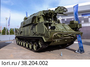 Anti-aircraft missile system  Tor 32,  on the exhibition at the Army-2022 International Military-Technical Forum. Patriot Park, Odintsovo, Moscow region, Russia. Редакционное фото, фотограф Наталья Волкова / Фотобанк Лори