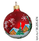 Christmas ball isolated on the white background. Стоковое фото, фотограф Irina Opachevsky / Фотобанк Лори
