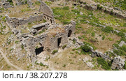 Aerial view of Roman Baths of Sillyon. Стоковое видео, видеограф Яков Филимонов / Фотобанк Лори