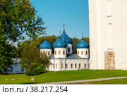 Свято-Юрьев монастырь. Крестовоздвиженский собор. Великий Новгород (2019 год). Стоковое фото, фотограф Александр Щепин / Фотобанк Лори