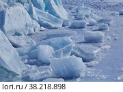 Winter ice landscape. Nanural winter background. Стоковое фото, фотограф Сергей Пристяжнюк (Serg Zastavkin) / Фотобанк Лори
