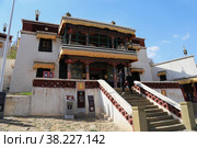 Baotou, Inner Mongolia, China, buildings of Wudangzhao Lamasery. Уданчжао- крупнейший ламаистский монастырь во Внутренней Монголии, Китай (2018 год). Редакционное фото, фотограф Римма Тельнова / Фотобанк Лори