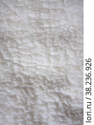 Белый фон из мягкой шерсти, деталь коврика из натуральной овчины мериноса. White soft wool background, detail of a natural merinosheepskin rug. Стоковое фото, фотограф Марина Шабардина / Фотобанк Лори