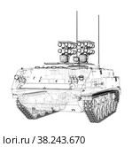 Anti-tank armored car. Vector. Стоковая иллюстрация, иллюстратор Кирилл Черезов / Фотобанк Лори