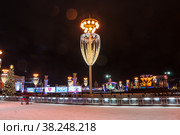 Новогодний каток на ВДНХ. Москва (2020 год). Редакционное фото, фотограф Алёшина Оксана / Фотобанк Лори