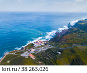Cabo da Roca Lighthouse. Portuguese Farol de Cabo da Roca is most westerly European extent. Стоковое фото, фотограф Яков Филимонов / Фотобанк Лори