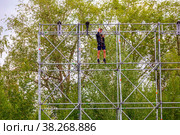 Russia, Nevyansk, August 2021: preparation of a concert for the Day of honoring oblique glavni Demidov in the city of Nevyansk 320 years. Редакционное фото, фотограф Акиньшин Владимир / Фотобанк Лори