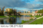 Набережная реки Орлик. Город Орёл (2022 год). Редакционное фото, фотограф Владимир Макеев / Фотобанк Лори