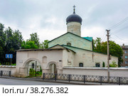 Pskov Orthodox Church of Cosmas and Damian in Primost'e (2019 год). Стоковое фото, фотограф Ольга Остроухова / Фотобанк Лори