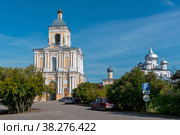 Варлаамо-Хутынский Спасо-Преображенский монастырь. Святые ворота. Великий Новгород (2019 год). Редакционное фото, фотограф Александр Щепин / Фотобанк Лори