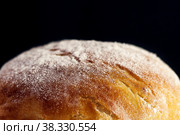 Pie, bun, cake, bread on a dark background. Photo. Стоковая иллюстрация, иллюстратор Ирина Кротова / Фотобанк Лори