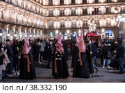 Celebration of Holy Week in Salamanca, penance procession of flagellants (2022 год). Редакционное фото, фотограф Яков Филимонов / Фотобанк Лори