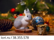 Новогодний зайка (2022 год). Редакционное фото, фотограф Галина Сычева / Фотобанк Лори