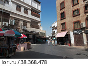 Jeddah, Saudi Arabia - 09 Mar 2020: The vintage street in Al-balad district, Jeddah, Saudi Arabia. Редакционное фото, фотограф Сергей Стрелков / Фотобанк Лори