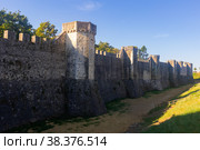 Walls of best preserved medieval town Provins in France. Стоковое фото, фотограф Яков Филимонов / Фотобанк Лори