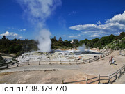 Rotorua, New Zealand - 16 Dec 2018: Thermal Park in Rotorua, New Zealand. Редакционное фото, фотограф Сергей Стрелков / Фотобанк Лори