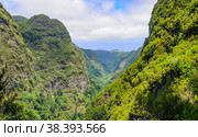Scenic view of the valley on the way to the Caldeirao Verde waterfall. Стоковое фото, фотограф Михаил Аккуратoв / Фотобанк Лори