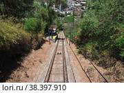 Telepherique, the cable way on San Cristobal Hill, Santiago, Chile (2019 год). Стоковое фото, фотограф Сергей Стрелков / Фотобанк Лори