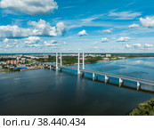 Архангельский мост, Череповец (2022 год). Стоковое фото, фотограф Александр Алексеев / Фотобанк Лори