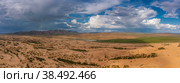 Sand dunes of desert and mountains. Стоковое фото, фотограф Михаил Коханчиков / Фотобанк Лори