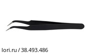 Black metal tweezer with antistatic coating. Стоковое фото, фотограф Денис Дряшкин / Фотобанк Лори