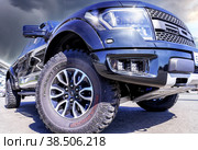 Off-road 4x4 Ford vehicle with all terrain tires Nokian Tyres (2022 год). Редакционное фото, фотограф FotograFF / Фотобанк Лори