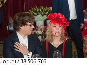 Максим Галкин с супругой Аллой Пугачевой на дне рождения В. М. Зайцева в ресторане Яръ (2021 год). Редакционное фото, фотограф Малышев Андрей / Фотобанк Лори