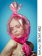 girl inside wrapper. Стоковое фото, фотограф Lekcej / Фотобанк Лори