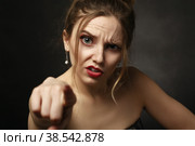 angry young woman. Стоковое фото, фотограф Lekcej / Фотобанк Лори