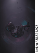Cultivation of an artificial person. Embryo with umbilical cord. Стоковое фото, фотограф Happyphotons / Фотобанк Лори