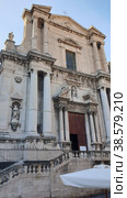 Chiesa di San Francesco Borgia. Via Crociferi, 17. Провинция Катания. Сицилия. Италия (2022 год). Редакционное фото, фотограф lana1501 / Фотобанк Лори