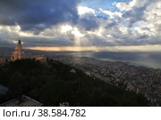 The view of Jounieh, Lebanon (2018 год). Стоковое фото, фотограф Сергей Стрелков / Фотобанк Лори