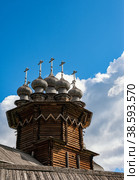 Church of the Transfiguration in Kizhi with its wooden domes (2015 год). Редакционное фото, фотограф Оксана Медведева / Фотобанк Лори