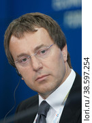 Russia. St. Petersburg. The 17th St. Petersburg International Economic Forum (SPIEF 2013). Ruslan Baisarov, General Director of Tuva Energy Industrial Corporation LLC. Россия. Санкт-Петербург. 17-й Петербургский международный экономический форум (ПМЭФ 2013). Генеральный директор ООО Тувинская энергетическая промышленная корпорация Руслан Байсаров. Редакционное фото, фотограф Алексей Смышляев / Фотобанк Лори