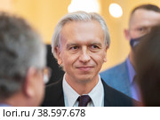 Россия. Санкт-Петербург. Александр Дюков, председатель правления Газпром нефти. Russia. St. Petersburg. Alexander Dyukov, Chairman of the Gazprom Neft Management Board. (2021 год). Редакционное фото, фотограф Алексей Смышляев / Фотобанк Лори