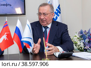 Россия. Санкт-Петербург. Председатель правления и президент ПАО Транснефть Николай Токарев. Russia. Saint-Petersburg. Nikolay Tokarev, Chairman of the Management Board and President of Transneft, PJSC. (2021 год). Редакционное фото, фотограф Алексей Смышляев / Фотобанк Лори