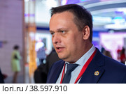 Россия. Санкт-Петербург. Губернатор Новгородской области Андрей Никитин. Russia. Saint-Petersburg. Governor of the Novgorod region Andrey Nikitin. (2021 год). Редакционное фото, фотограф Алексей Смышляев / Фотобанк Лори